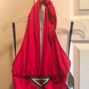 Red baby Phat halter jumper (never worn)